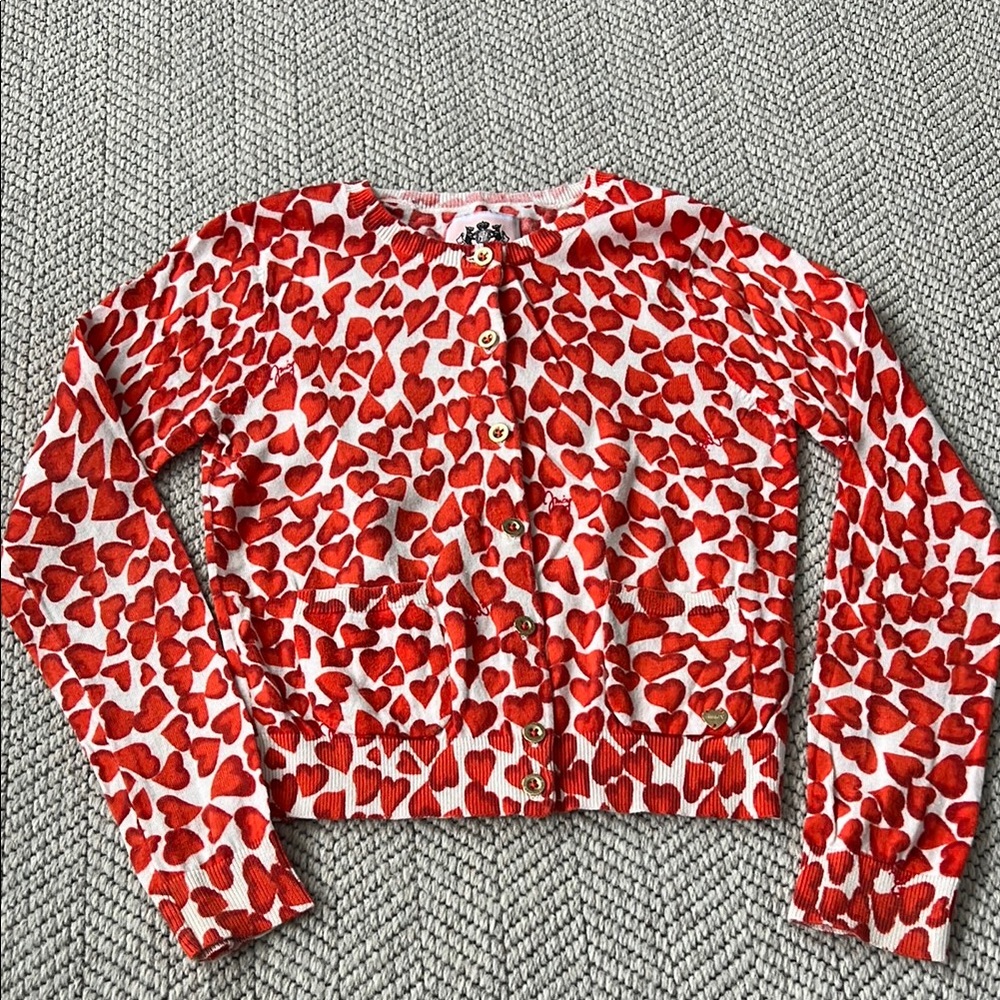 Juicy Couture Heart Patterned Cardigan